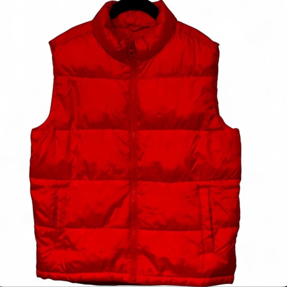 Old Navy Vibrant Red Puffer Vest Boys Medium - Picture 1 of 3